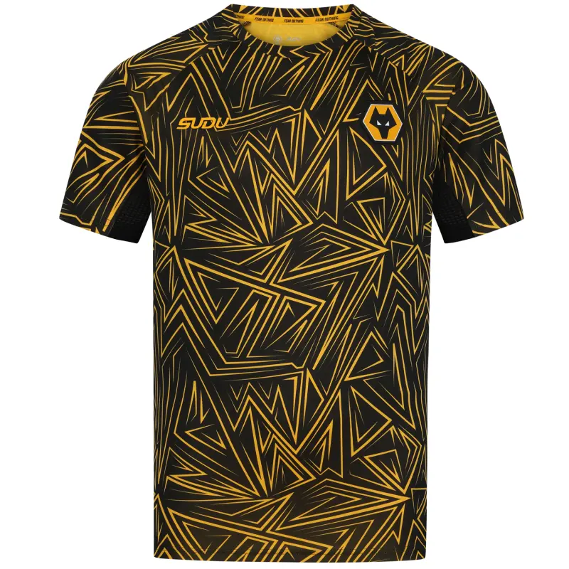 Wolverhampton Wanderers Store | Shop Official 2025-26 Home Pre Match T-Shirt  – Black Wolves Gear